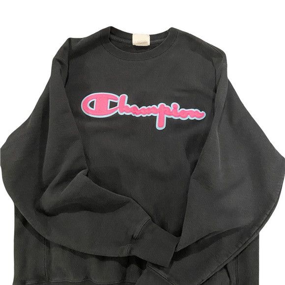 Champion Champion Black Sweatshirt with Pink Logo” Miami vice” Size US L / EU 52-54 / 3 - 1 Thumbnail