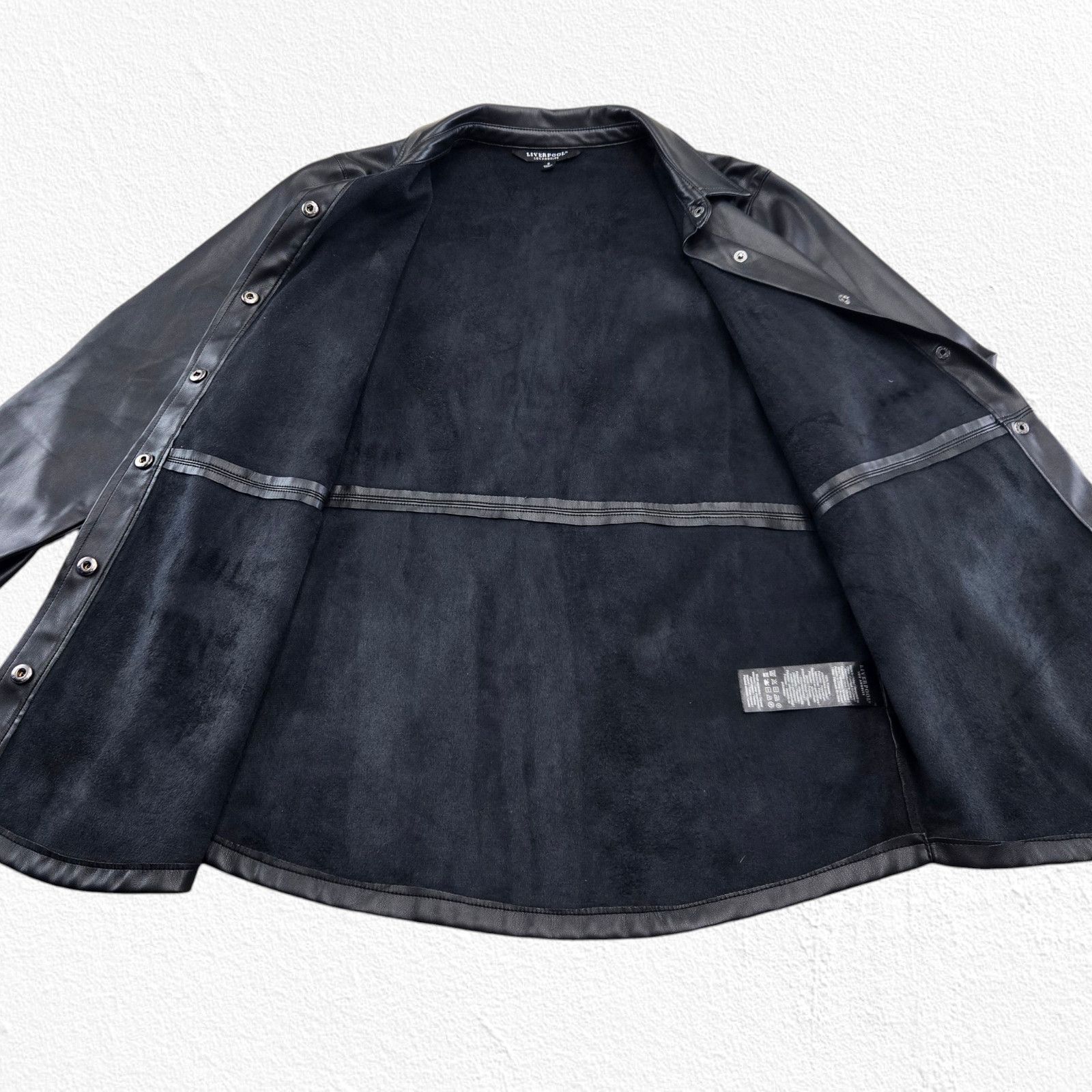 Other Liverpool Black Button Front Size Faux Leather Shacket Small Size S / US 4 / IT 40 - 10 Thumbnail