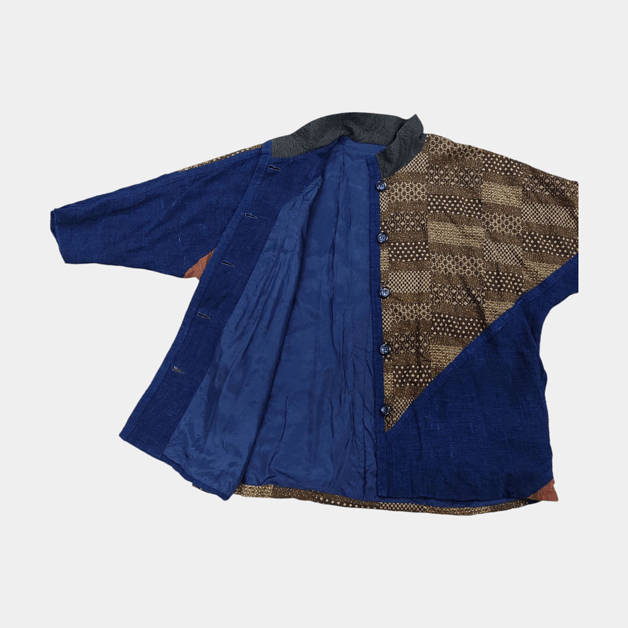 Indigo Japanese Indigo Patchwork Boro Kimono Jacket Size US L / EU 52-54 / 3 - 8 Thumbnail
