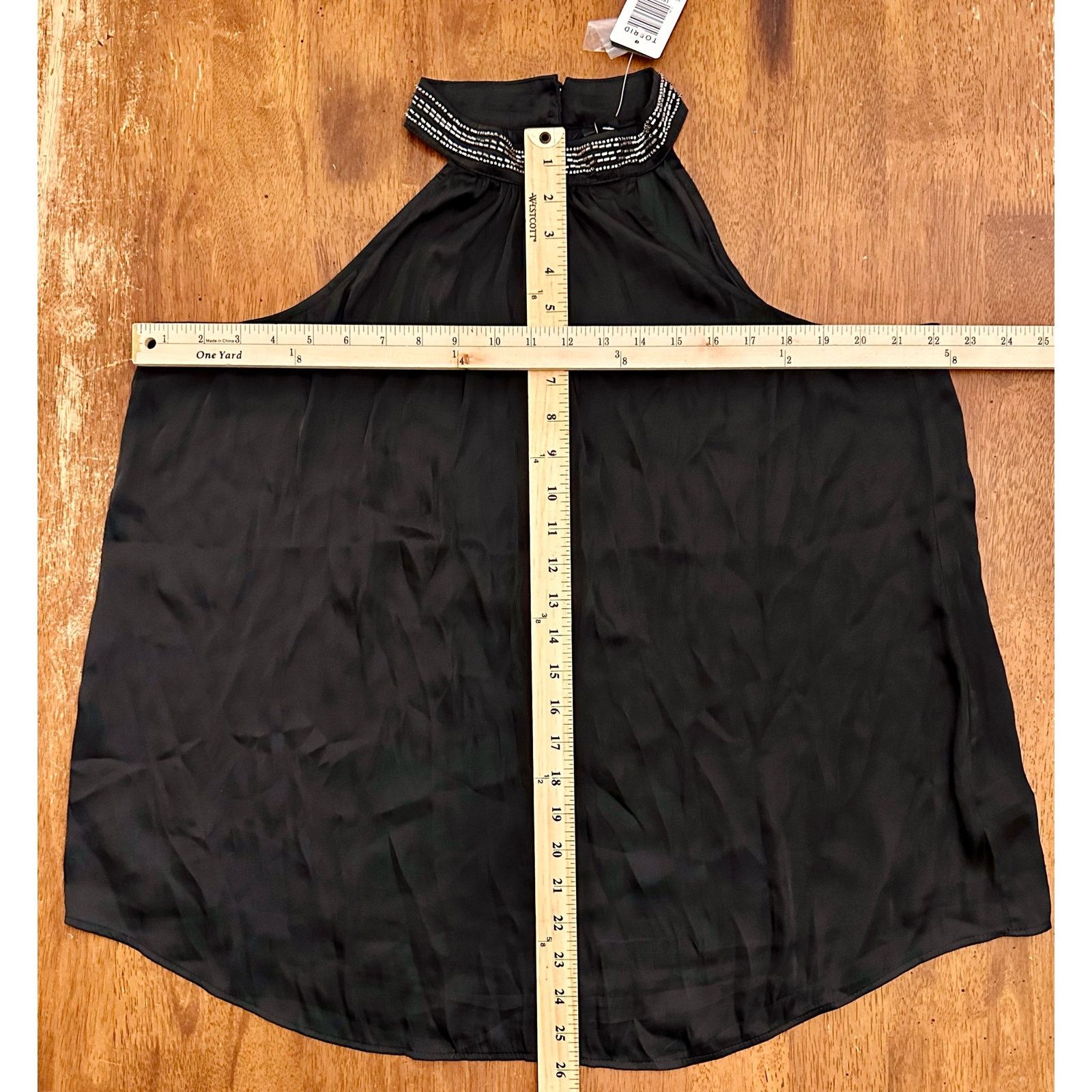 Other NWT Torrid Black Satin Halter Top Beaded Collar 00 Size XL / US 12-14 / IT 48-50 - 6 Thumbnail