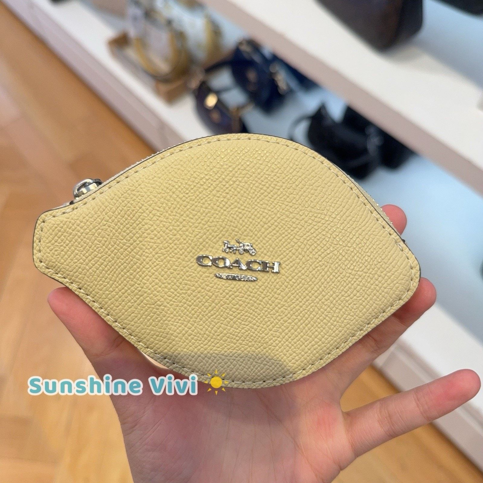 Coach NWT Coach Lemon Shaped Coin Purse CAN30 Silver/Moonlight Size ONE SIZE - 1 Thumbnail