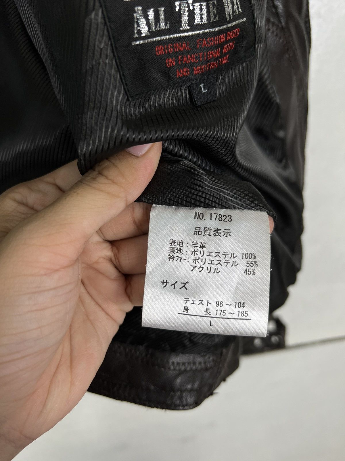 Japanese Brand 🔥 ALL THE WAY PATCHWORK SHEEPSKIN LEATHER BIKER MOTO STYLE Size US M / EU 48-50 / 2 - 14 Thumbnail