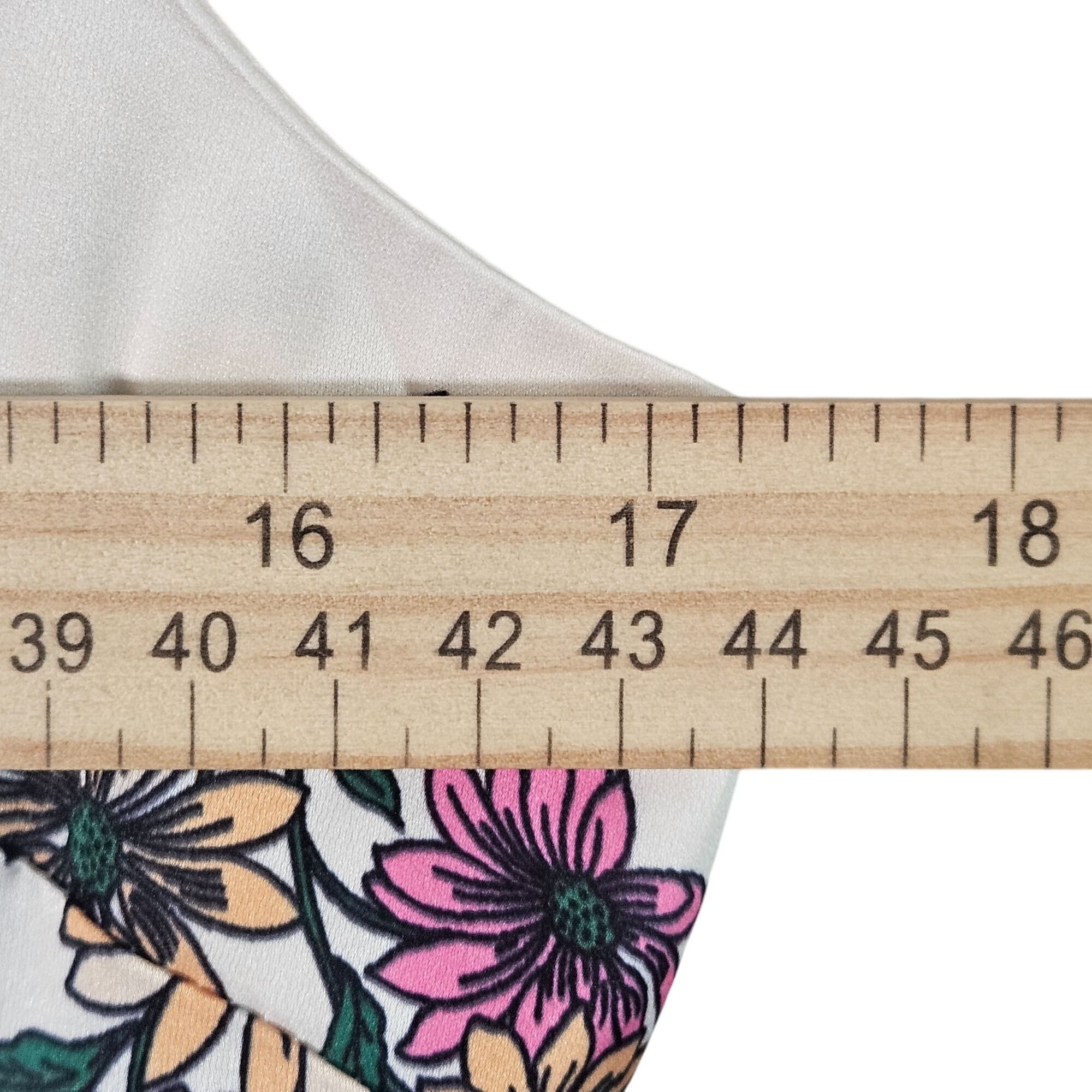 MAGGY LONDON Maggy London Woman Floral Scarf Print Asymmetric Dress 8P Bo Size M / US 6-8 / IT 42-44 - 4 Thumbnail
