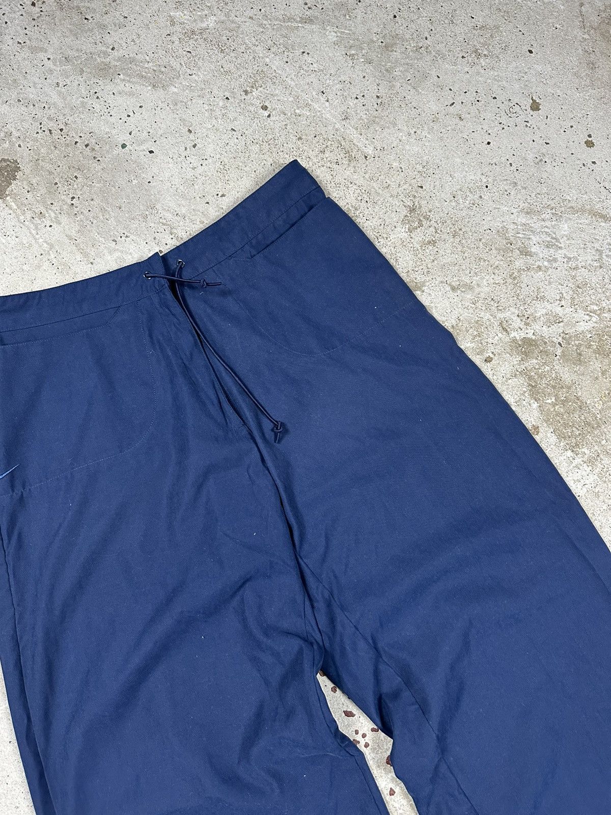 Vintage Y2K Nike Baggy Track Pants Navy Swoosh