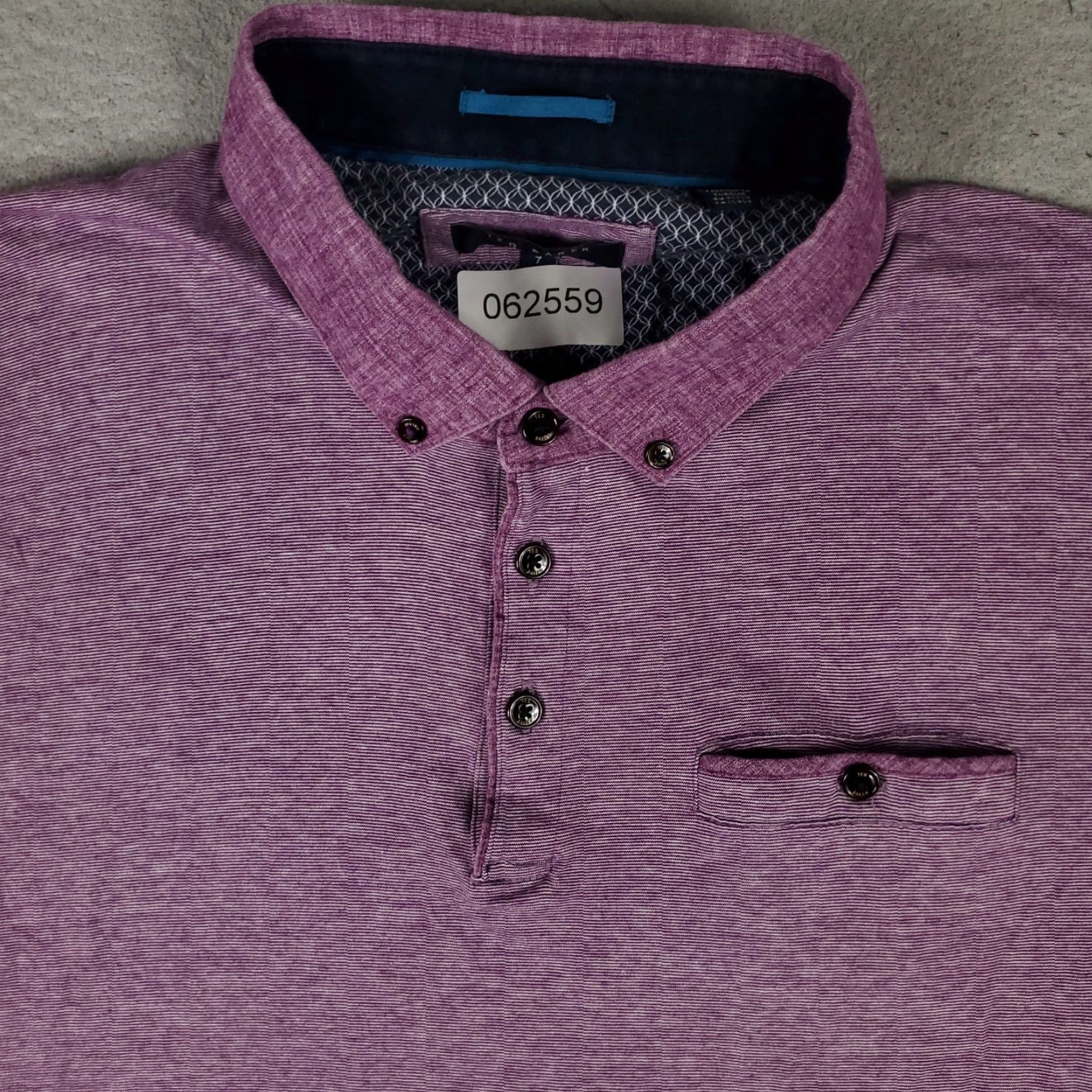Ted Baker VINTAGE Ted Baker London Polo Shirt Mens Size 7 Purple Short Sleeve Adult Regular Cotton Polo, 100% Cotton, Button Collar, Logo, 90s-Modern Mens Size US M / EU 48-50 / 2 - 2 Thumbnail