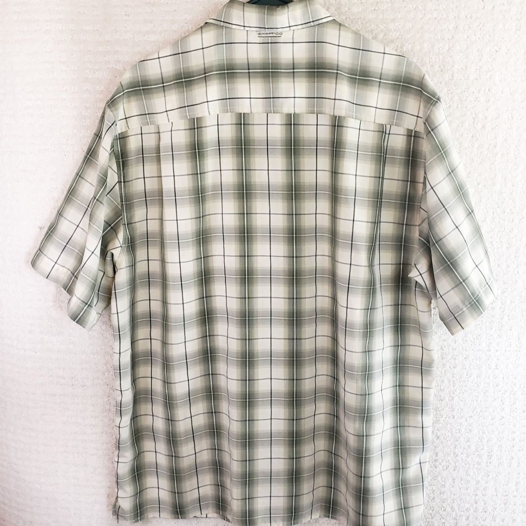 ExOfficio ExOfficio Men's Large Short-Sleeve Button-Down Shirt Green Plaid Size US L / EU 52-54 / 3 - 7 Thumbnail