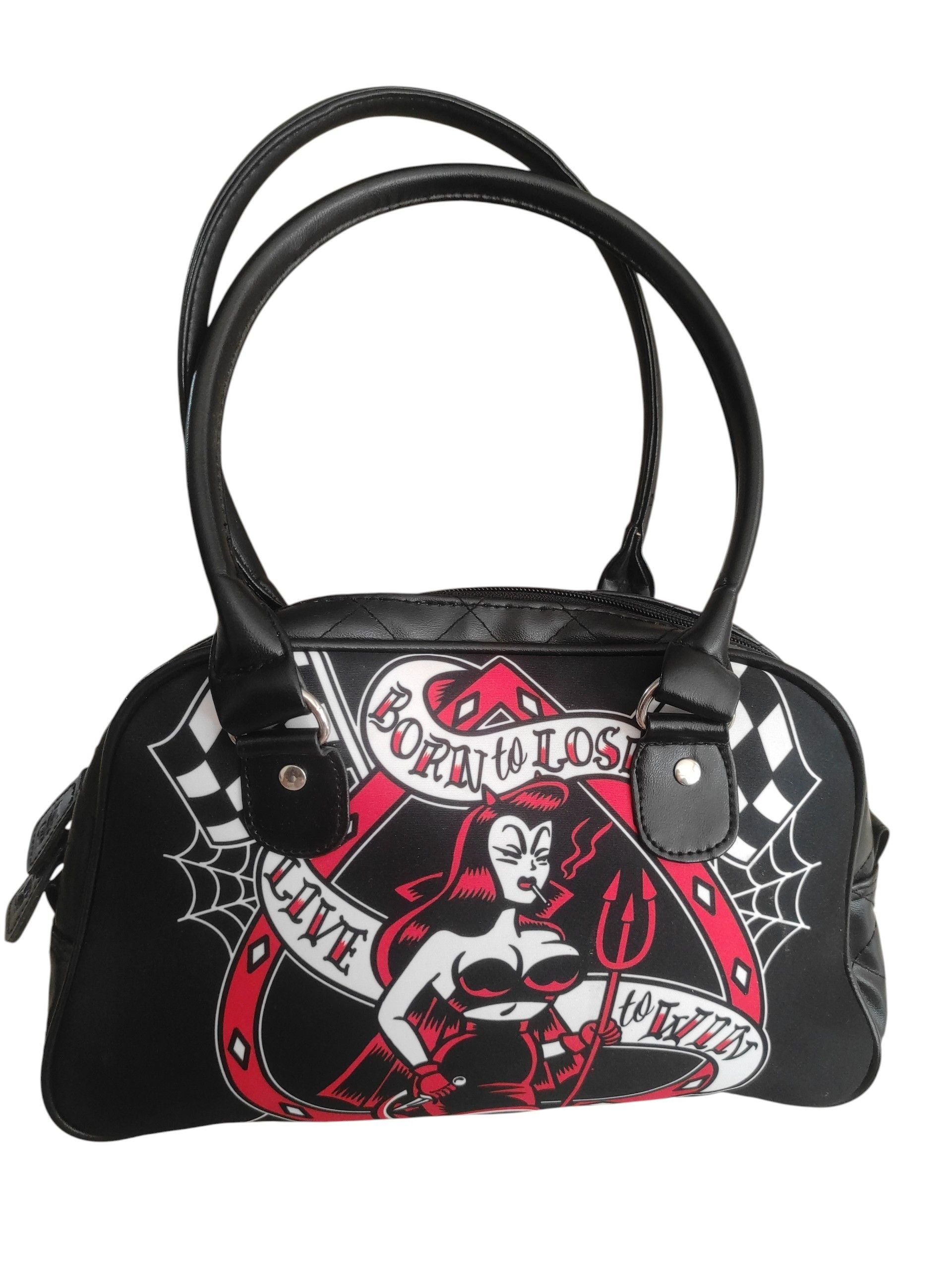 Other Small Liquor Brand Born to Lose Pin-Up Rockabilly Handbag Size ONE SIZE - 3 Thumbnail