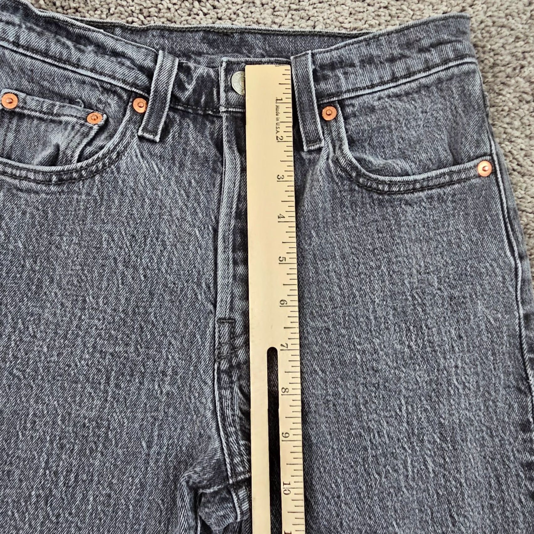 Levi's Levi's 501 Jeans Women Skinny Mid Rise Gray 25x27 Cotton Blend Stretch - Regular Size 25 - Inseam 27 - Denim - Logo Accents - Pre-Owned Size 42" / US 20 - 4 Thumbnail