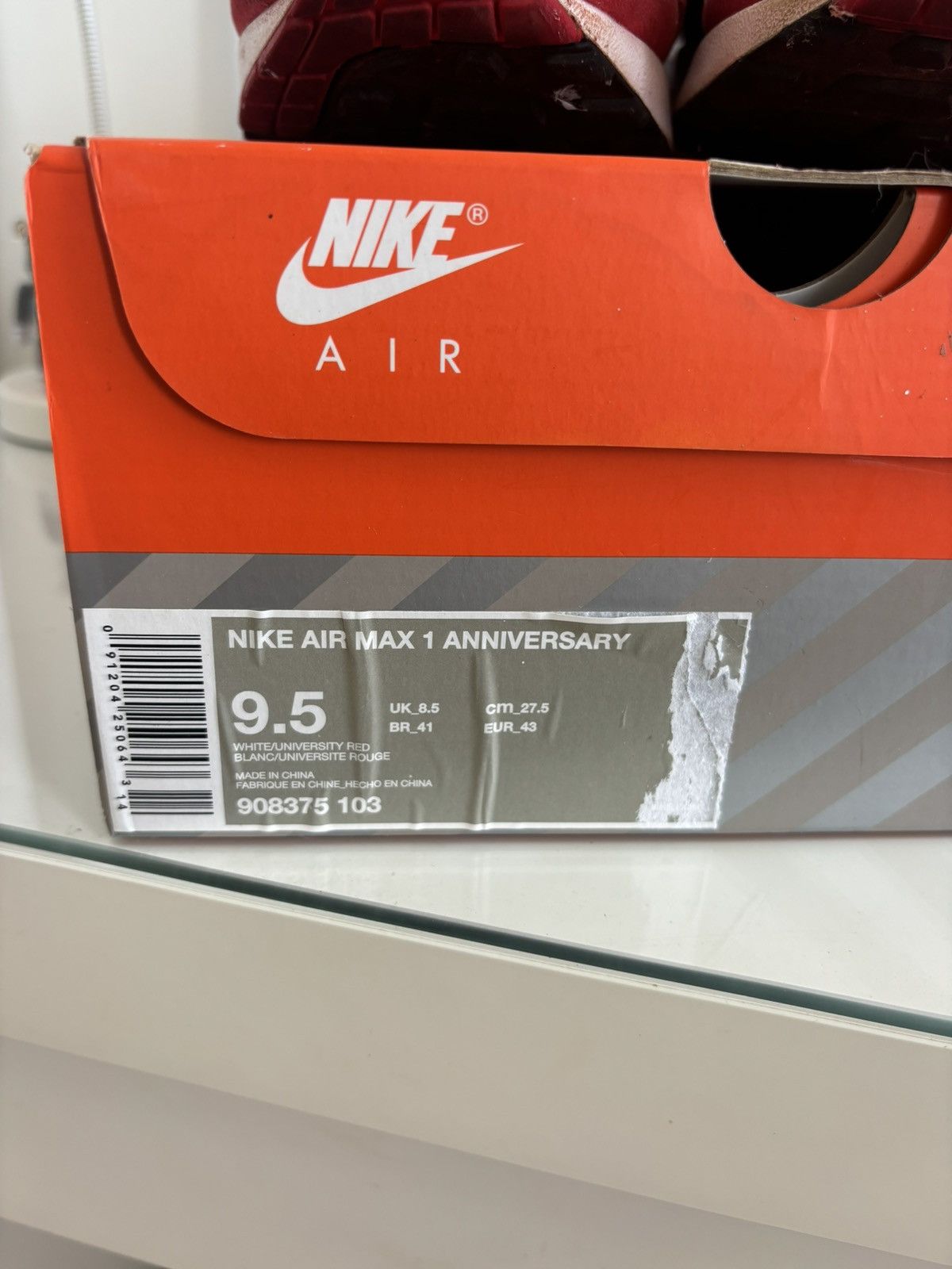 Nike Nike Air Max 1 Anniversary Red Size US 9.5 / EU 42-43 - 7 Thumbnail