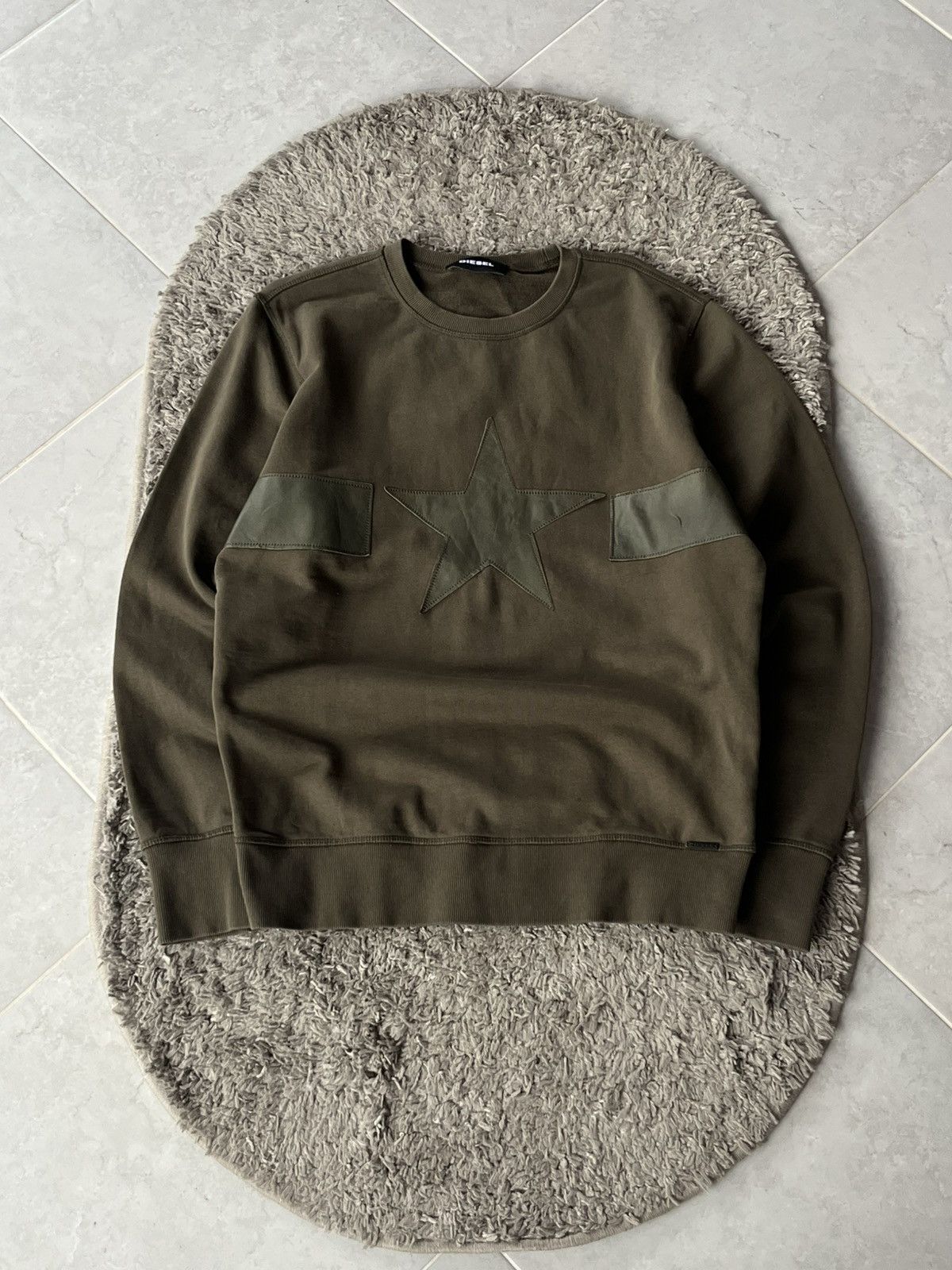 Diesel Avant Garde Sweatshirt Diesel leather logo Y2K style Size US M / EU 48-50 / 2 - 1 Thumbnail
