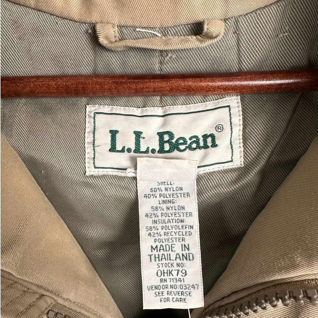 L.L. Bean × Vintage Vintage 90s LL Bean Long-Line Khaki Parka Coat L Tall Size US L / EU 52-54 / 3 - 5 Thumbnail