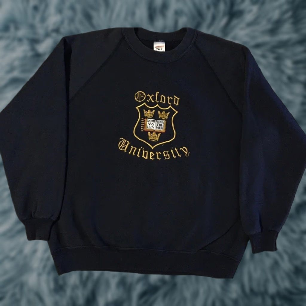Vintage VINTAGE Oxford University Faded Sweatshirt 80s Navy Blue College Track & Field Pullover M Mens Accessories Size US M / EU 48-50 / 2 - 1 Thumbnail