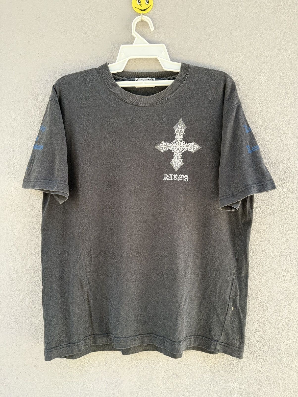 If Six Was Nine Thrashed Vintage 90s Karma Japan Streetwear Sun Faded Tee Size US M / EU 48-50 / 2 - 2 Thumbnail
