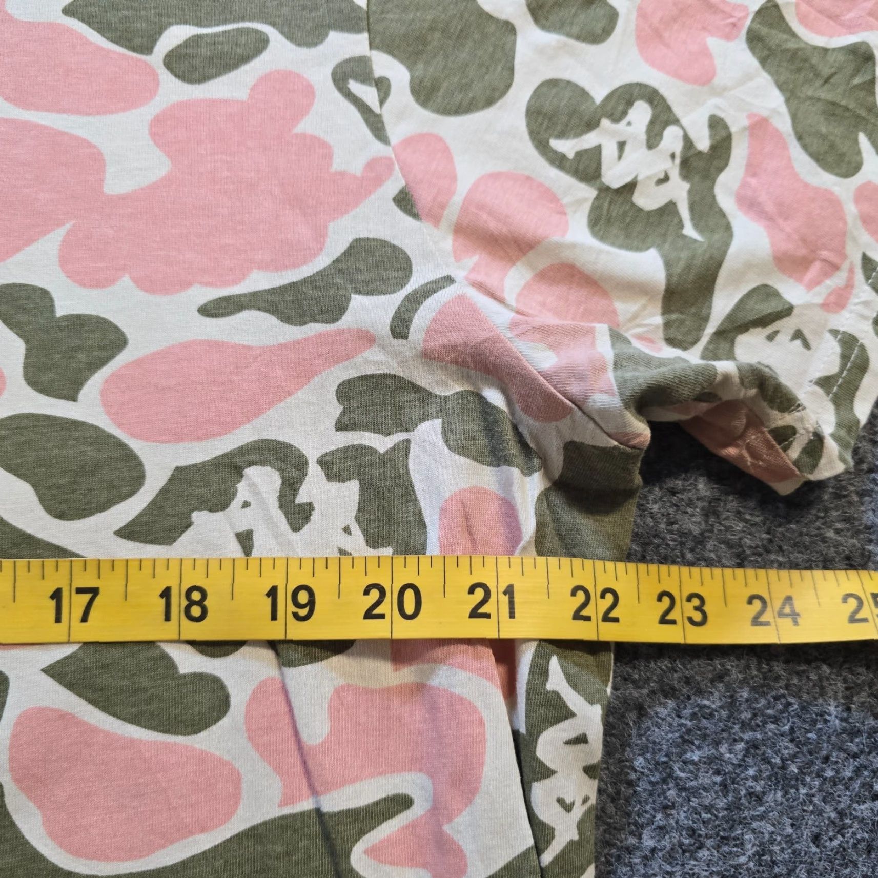 Kappa Kappa Top Womens XL Pink Green Camo Short Sleeve Crew Neck Casual Basic Shirt Size XL / US 12-14 / IT 48-50 - 6 Thumbnail