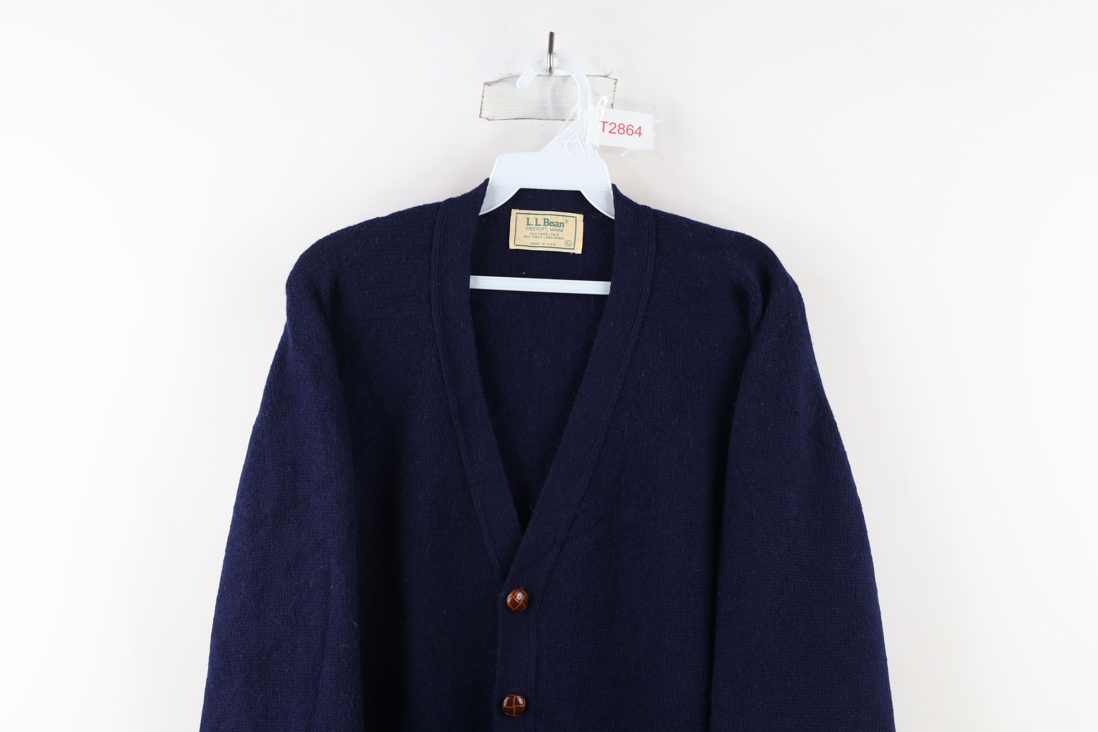 L.L. Bean Vintage 70s LL Bean Hair Wool Knit Cardigan Sweater USA Size US XL / EU 56 / 4 - 2 Thumbnail