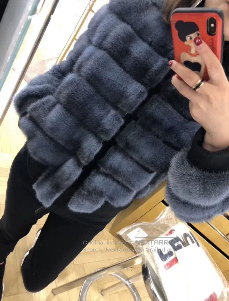 Fendi Fendi Ombre Blue Mink Fur Coat Size XXS / US 00 / IT 34 - 2 Thumbnail