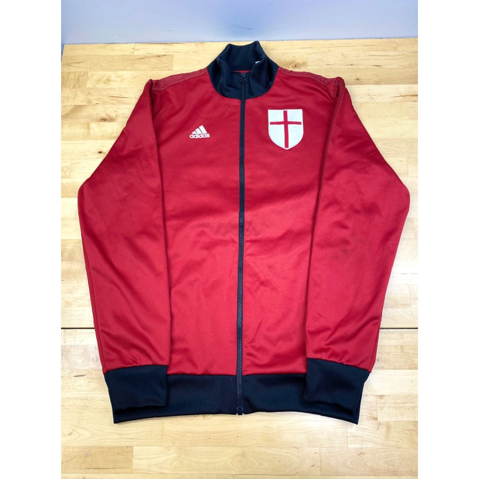 Adidas Adidas AC Milan Jacket Mens Small Red Soccer Full Zip #9892 Size US S / EU 44-46 / 1 - 2 Thumbnail