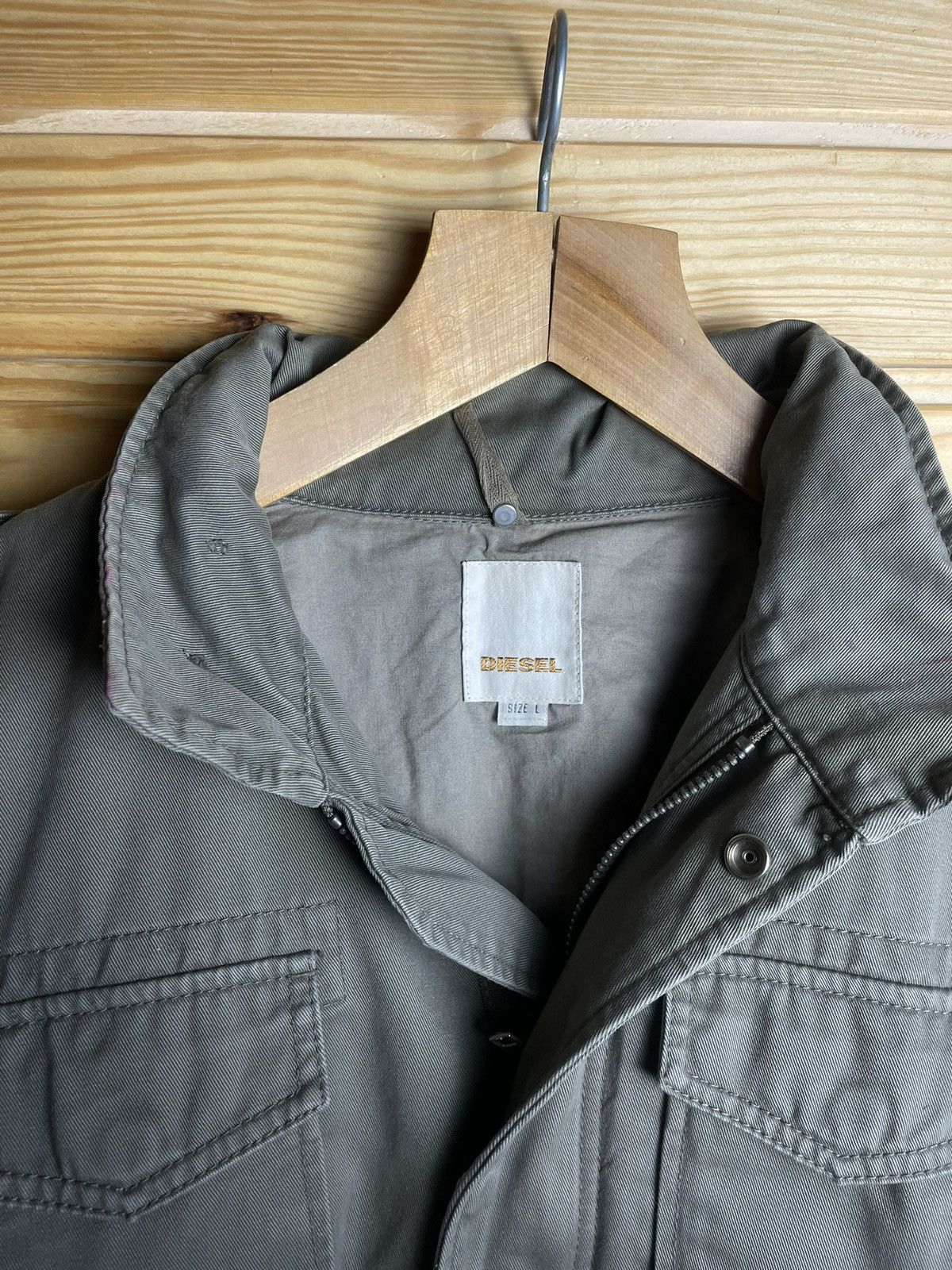 Diesel × Vintage Vintage Diesel Cargo Jacket Haki Size L Size US L / EU 52-54 / 3 - 3 Thumbnail