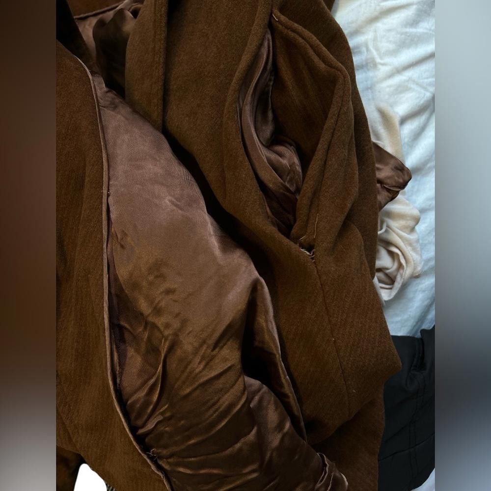 Designer Vintage Brown Women's Coat Size S / US 4 / IT 40 - 4 Thumbnail