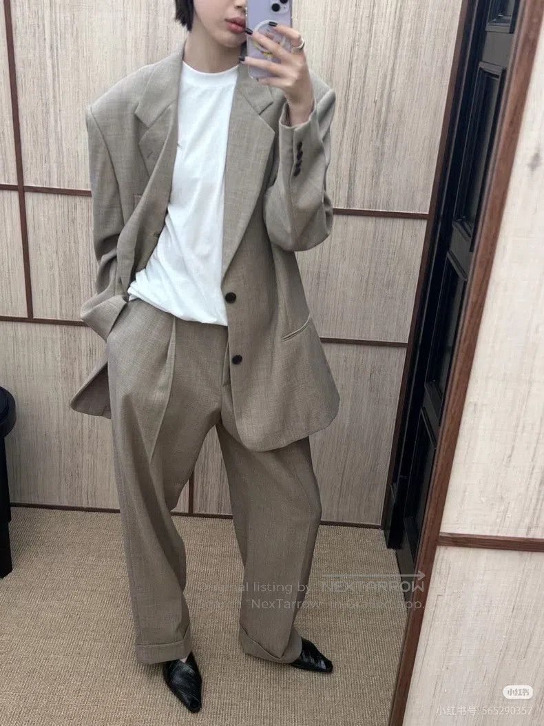 The Row The Row size 2 Brown wool suit pants Size US 30 / EU 46 - 3 Thumbnail