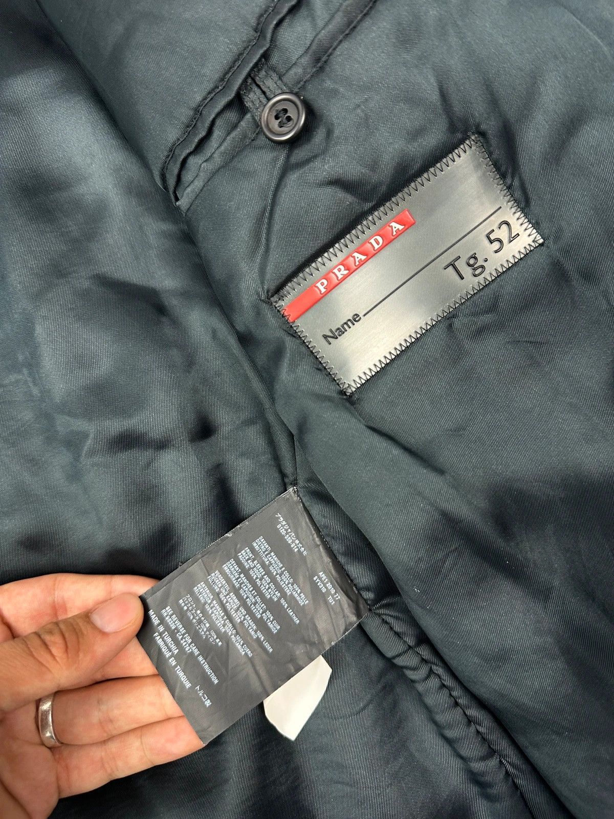 Prada Prada Sport FW2010 Leather & Nylon Black Hooded Jacket Size US M / EU 48-50 / 2 - 11 Thumbnail