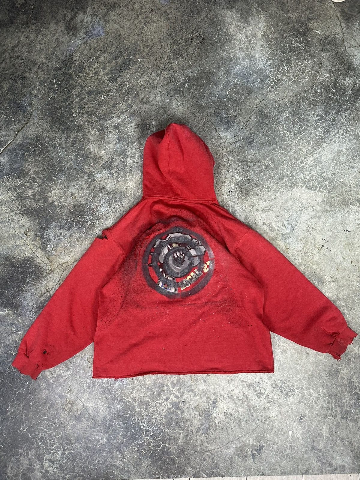 Designer × Vintage Vintage Thrashed Work Hoodie Size US XL / EU 56 / 4 - 8 Thumbnail