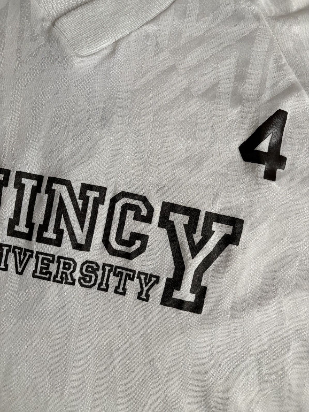 Vintage Vintage 90s UMBRO Quincy University #4 Atkinson Match Worn Size US XL / EU 56 / 4 - 4 Thumbnail