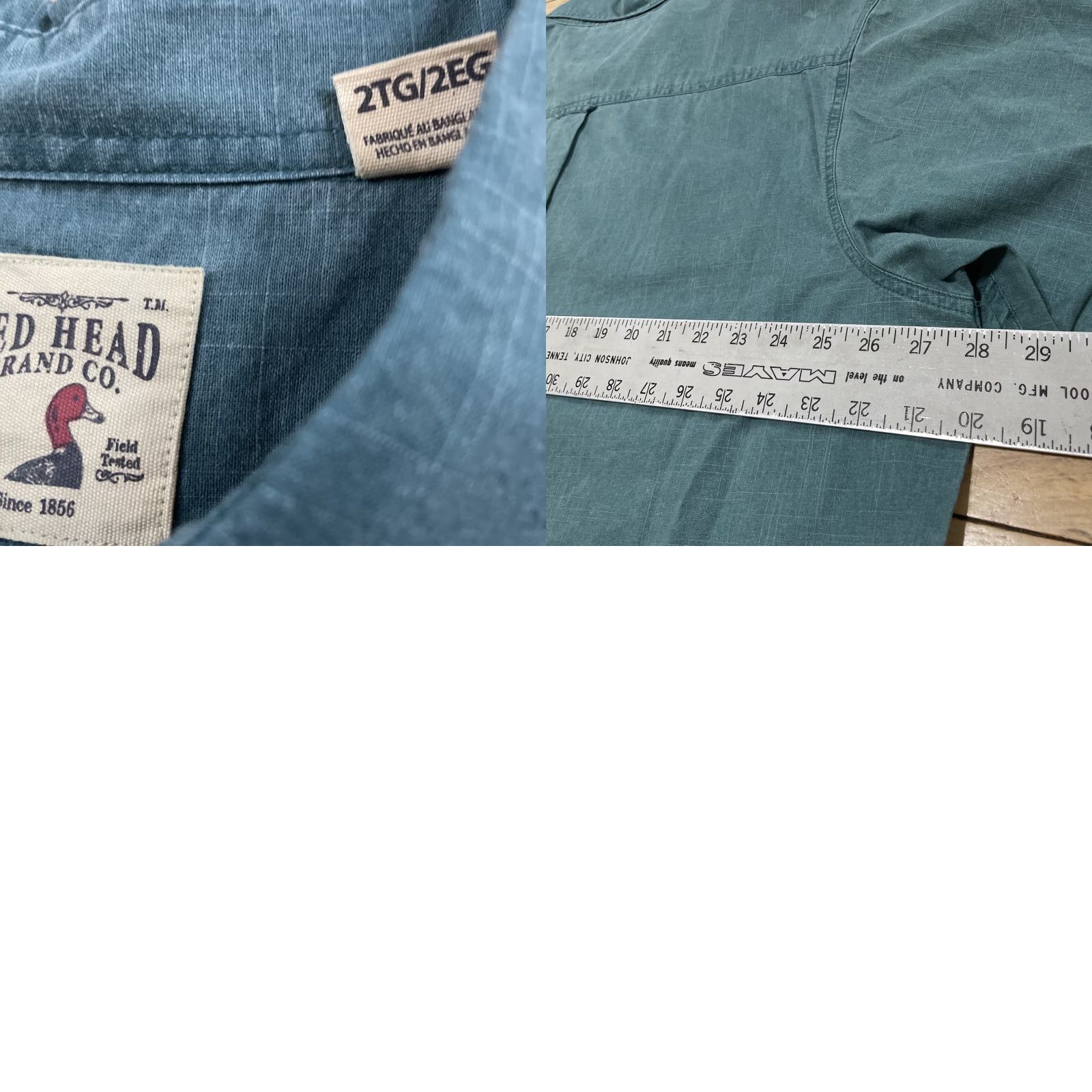 Altea VINTAGE RedHead Shirt Men 2XL Teal Outdoor Military Pockets Fishing Twill Button Up XXL Size US XXL / EU 58 / 5 - 10 Thumbnail