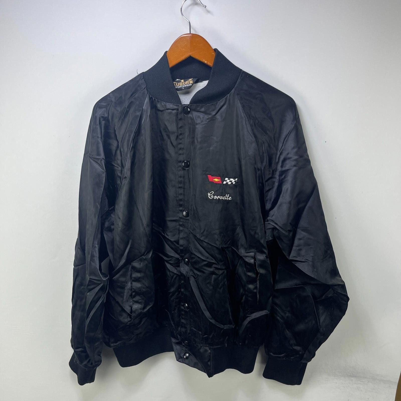 Colette Vintage 80s Corvette Racing Satin Bomber Jacket Large Size US L / EU 52-54 / 3 - 3 Thumbnail