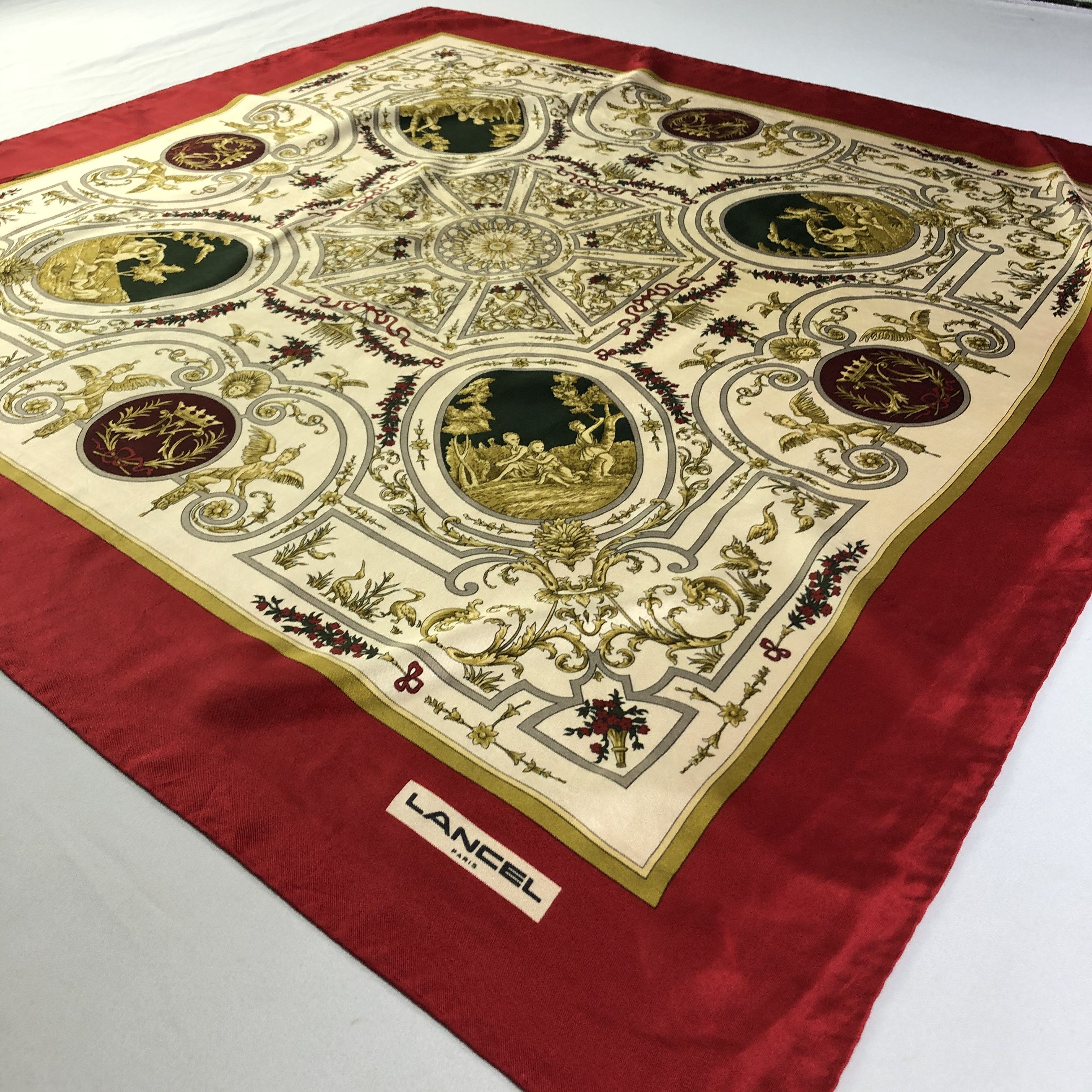 Lancel × Vintage Vintage Lancel Silk Scarf Size ONE SIZE - 4 Thumbnail