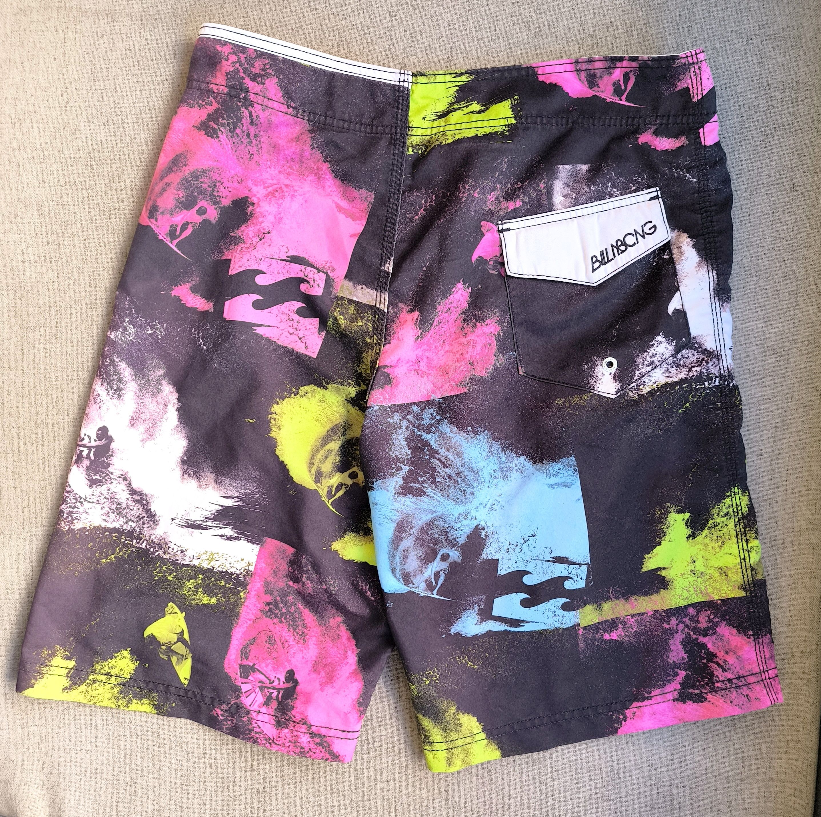 Billabong Billabong Y2K Neon Surf Board Shorts Men’s Swim Shorts Size US 32 / EU 48 - 6 Thumbnail