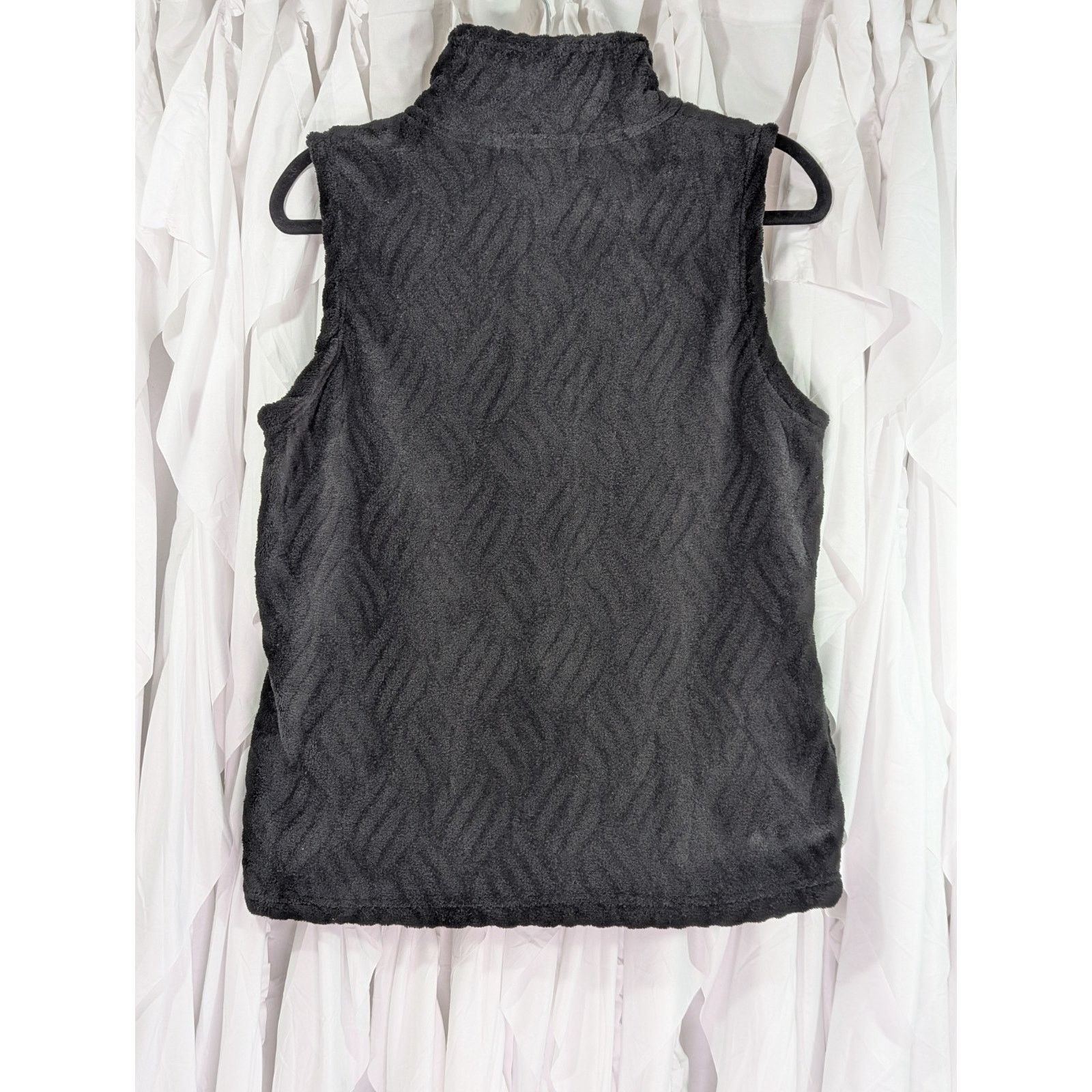 Other French Laundry Black Faux Fur Full Zip Vest Pockets Medium Size M / US 6-8 / IT 42-44 - 9 Thumbnail