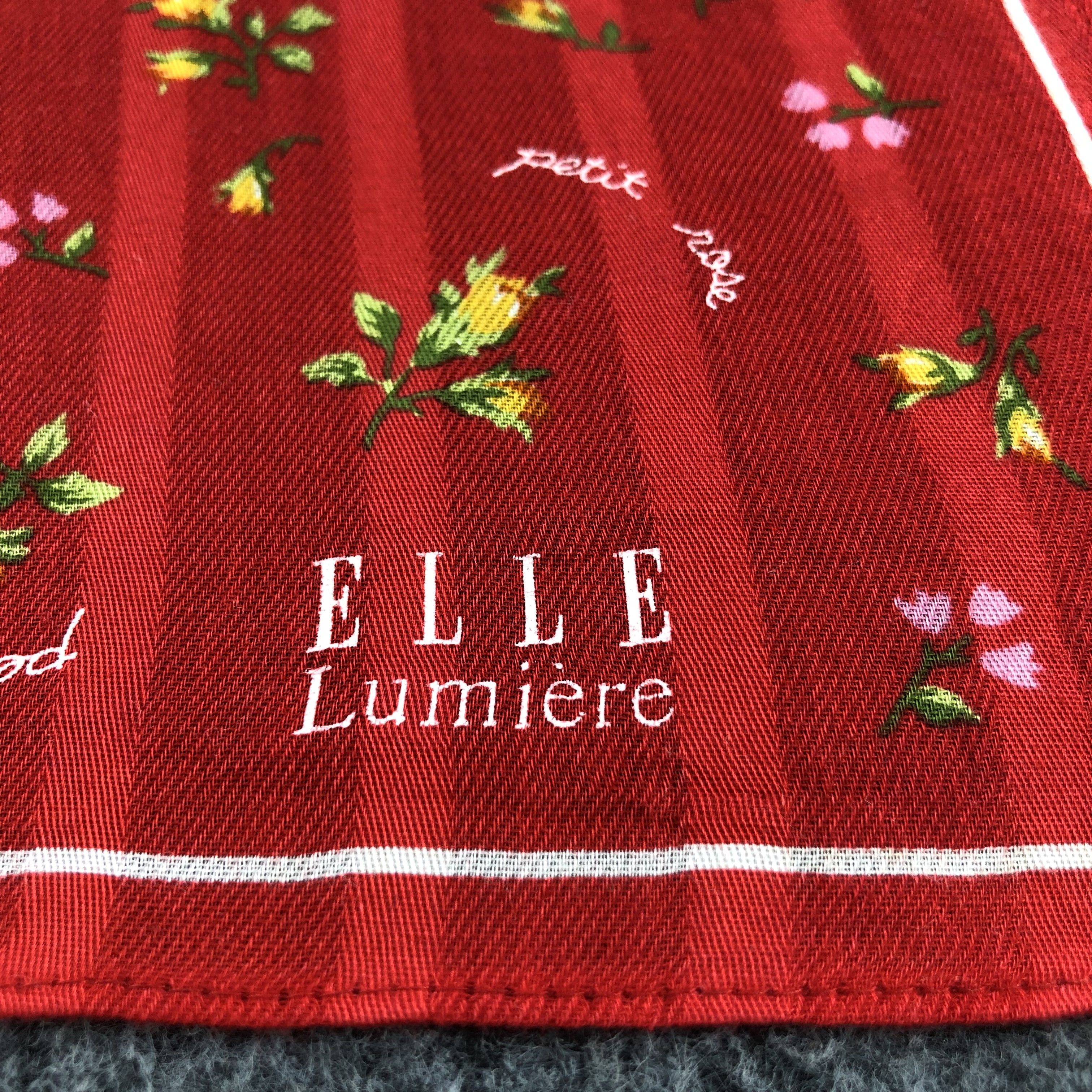 Vintage Elle Lumiere Handkerchief Neckerchief Bandana H1416 Size ONE SIZE - 3 Thumbnail