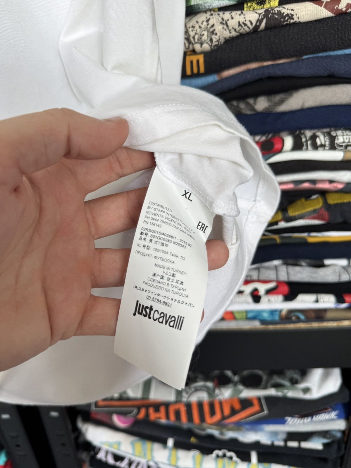 Just Cavalli Just Cavalli big logo tee Size US XL / EU 56 / 4 - 7 Thumbnail