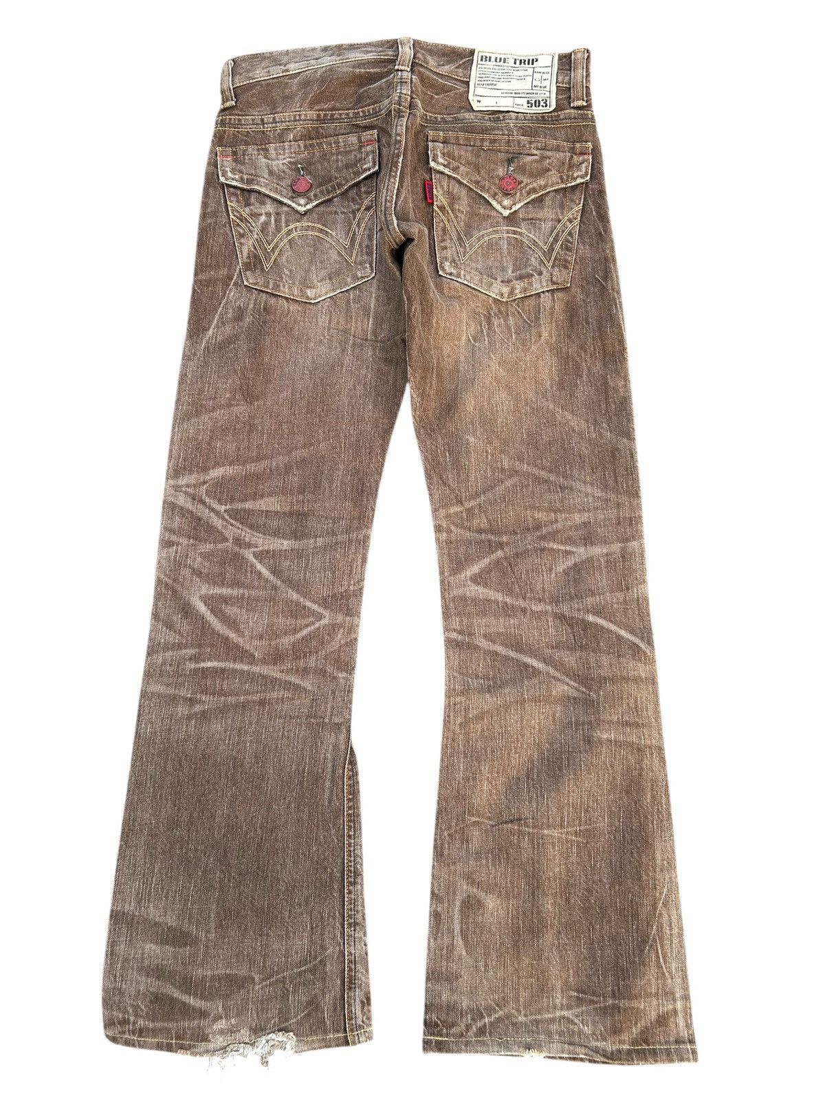 Japanese Brand × Kapital × Vintage Rusty Edwin Flare Distressed Japanese Denim Jeans Size US 31 - 2 Thumbnail
