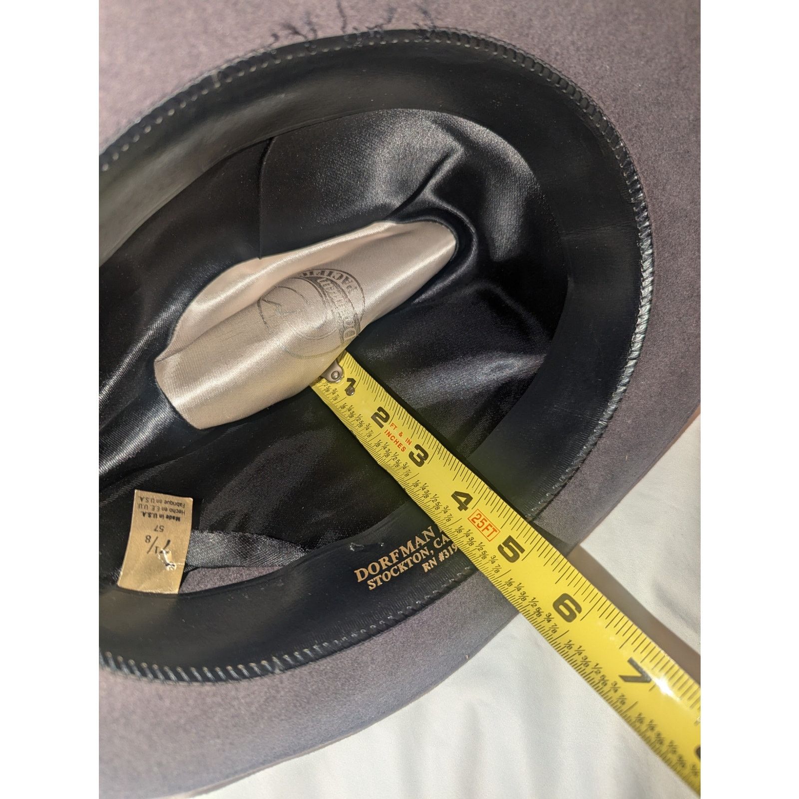 Stetson Vintage 1950s Dorfman Pacific Fedora Hat 7 1/8 Grayish Brown Size ONE SIZE - 7 Thumbnail