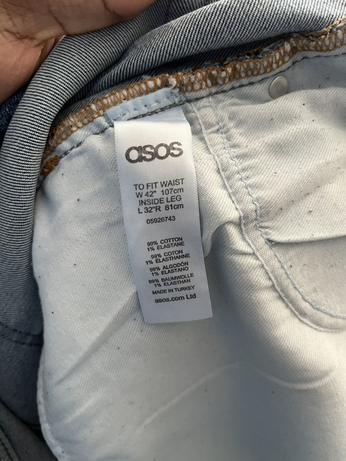 Asos ASOS Skinny Rip and Repair Jeans Size US 38 / EU 54 - 3 Thumbnail