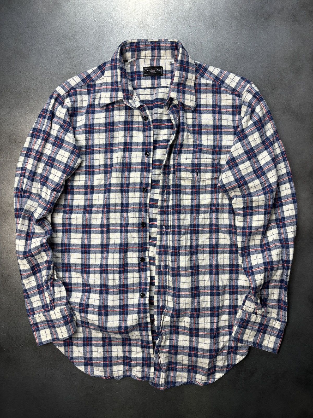 Christian Dior Monsieur × Vintage Vintage Christian Dior Plaid Shirt 1990s Dior 1980s Monsieur Size US S / EU 44-46 / 1 - 1 Thumbnail