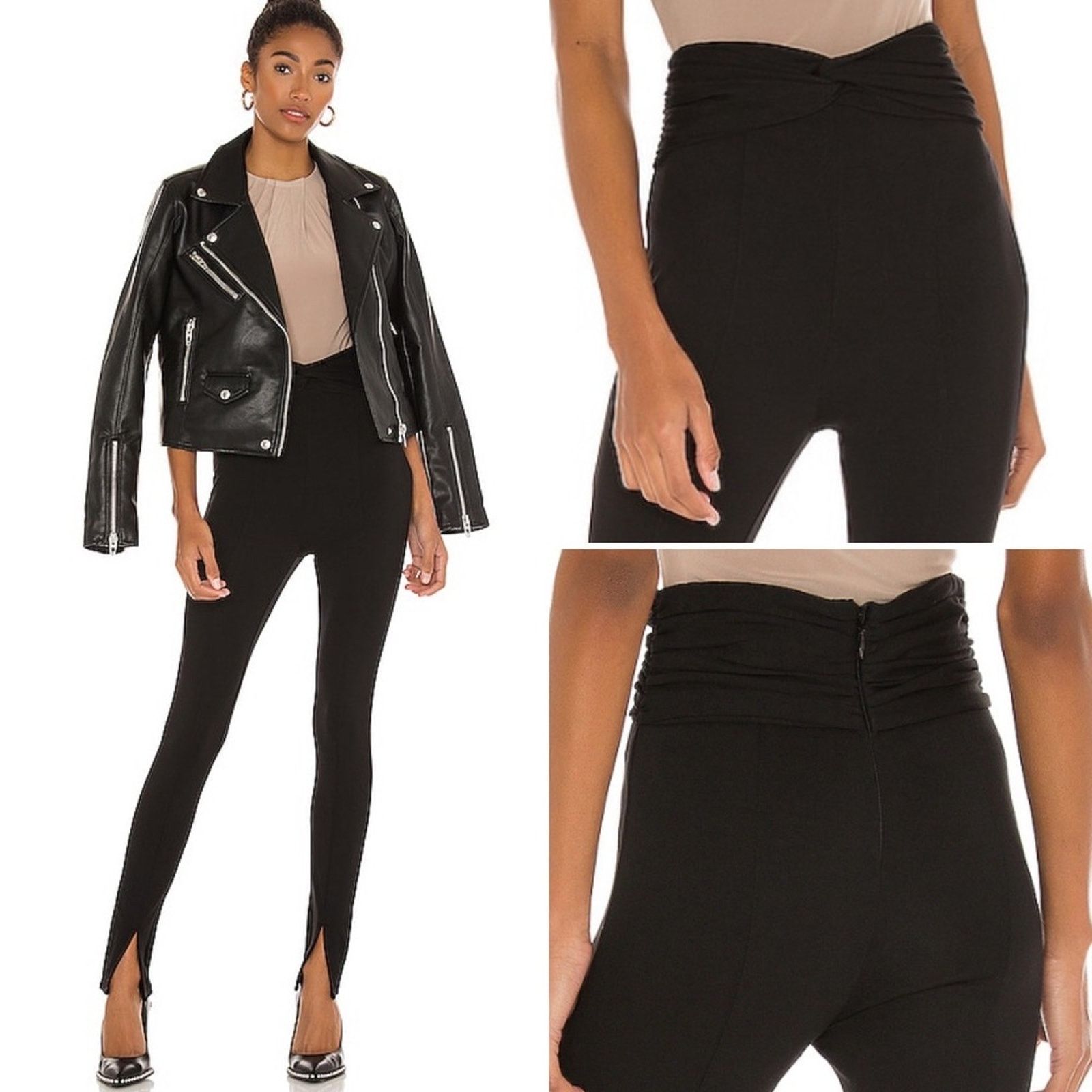 REVOLVE New NBD Revolve $168 Celine M BLK High Waist Pant MED NWT Size 28" / US 6 / IT 42 - 1 Thumbnail