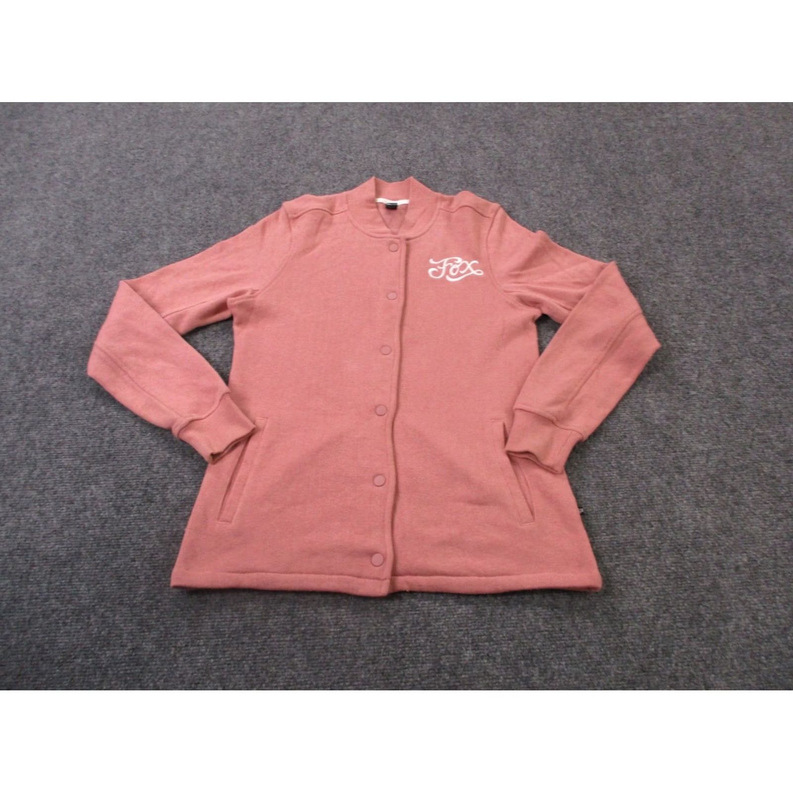 Fox Racing VINTAGE Fox Racing Sweater Women XS Pink Cardigan Sport Varsity Preppy Fall Logo Size XS / US 0-2 / IT 36-38 - 2 Thumbnail