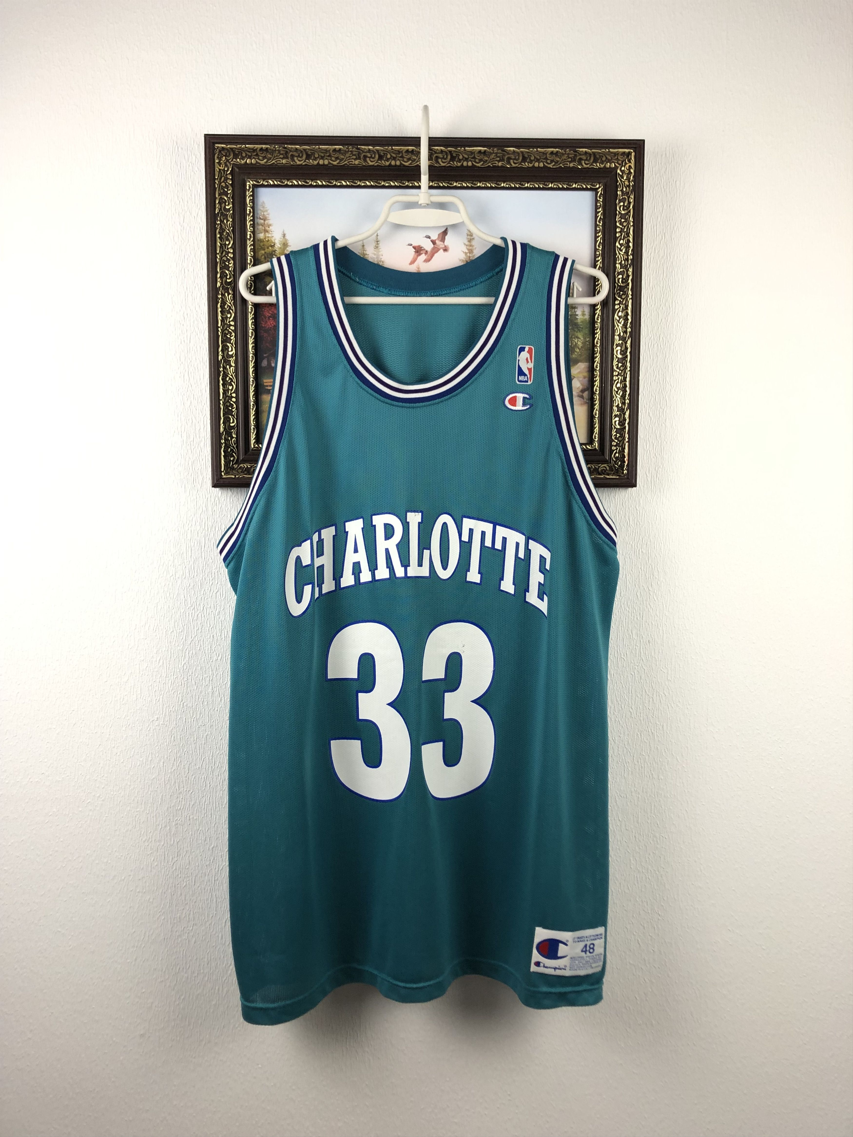 Vintage Mourning Charlotte Hornets Jersey Champion Shirt