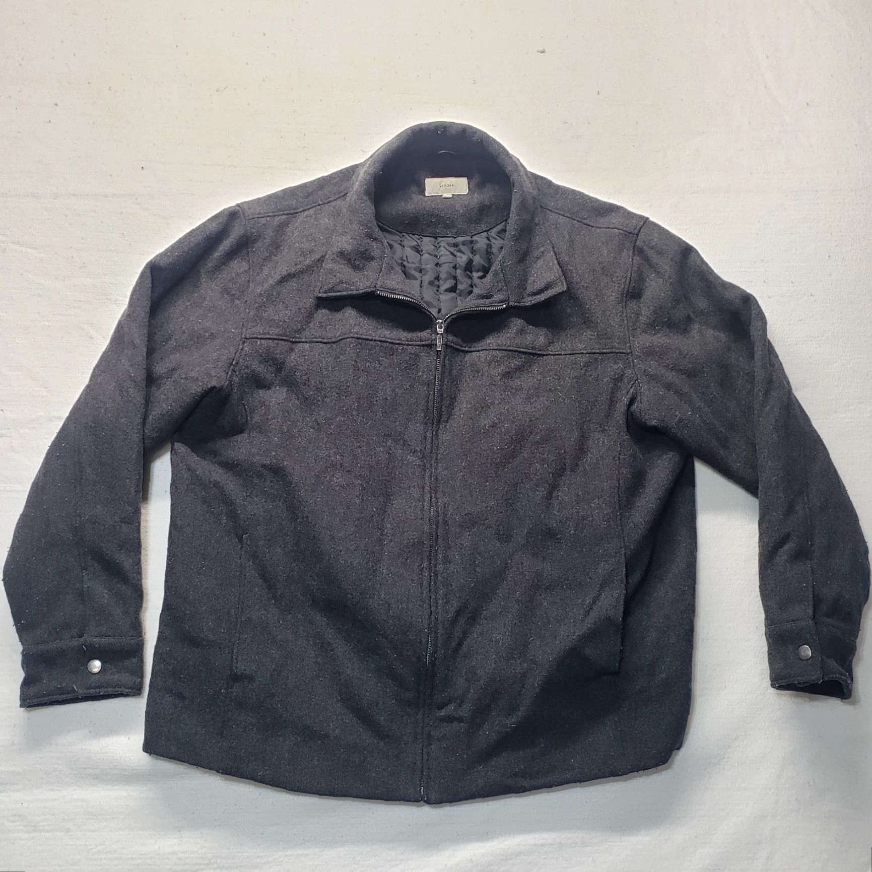 Merona Merona Gray Wool Blend Winter Coat Jacket Knit Collar Full Zip Adult Men's XL Jacket Mens XL Gray Wool Blend Winter Coat Size US XL / EU 56 / 4 - 2 Thumbnail