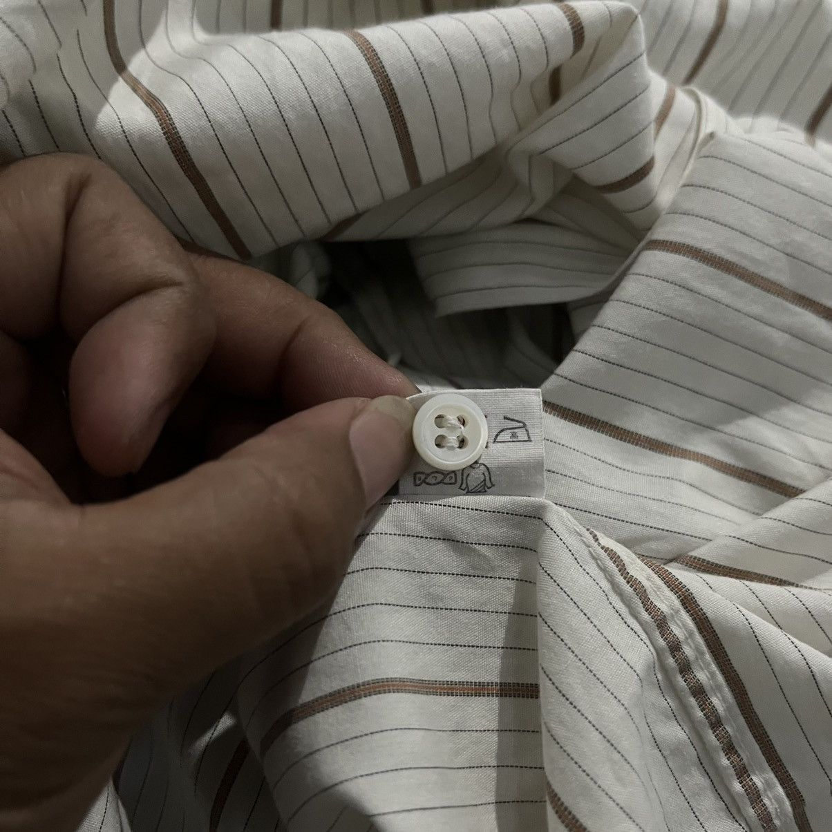 Issey Miyake Issey Miyake Hidden Pocket Stripe Shirt Size US L / EU 52-54 / 3 - 6 Thumbnail