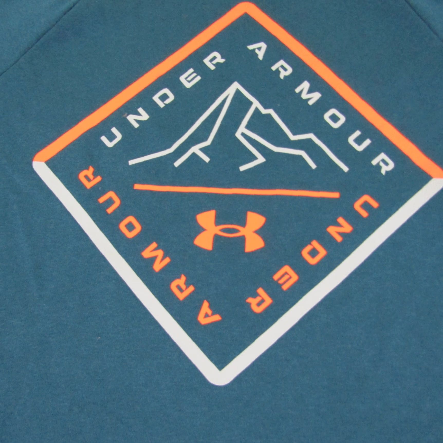 Under Armour Under Armour Hoodie Mens Medium Blue Pullover Sweatshirt Fleece Graphic Print Logo Pockets High Neck Size US M / EU 48-50 / 2 - 7 Thumbnail