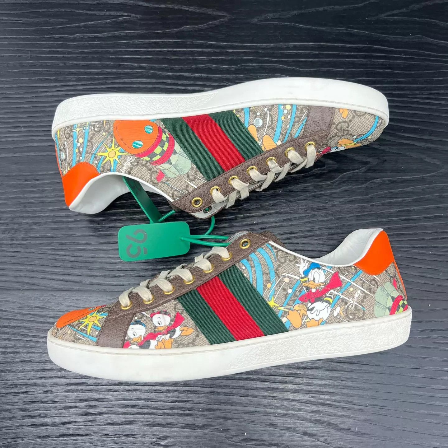 Gucci Gucci Ace x Disney Brown Sneakers US8.5/42.5 Mint Size US 9.5 / EU 42-43 - 2 Thumbnail