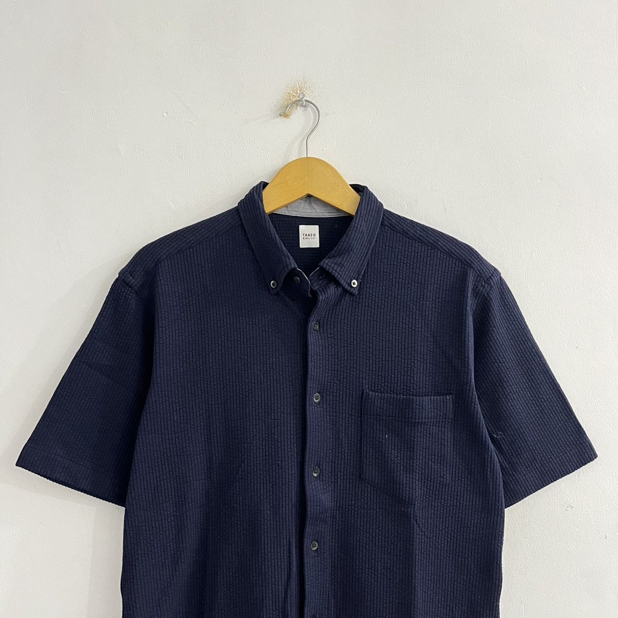 Takeo Kikuchi Takeo Kikuchi Japan Designer Textured Shirt Darknavy Size US M / EU 48-50 / 2 - 2 Thumbnail