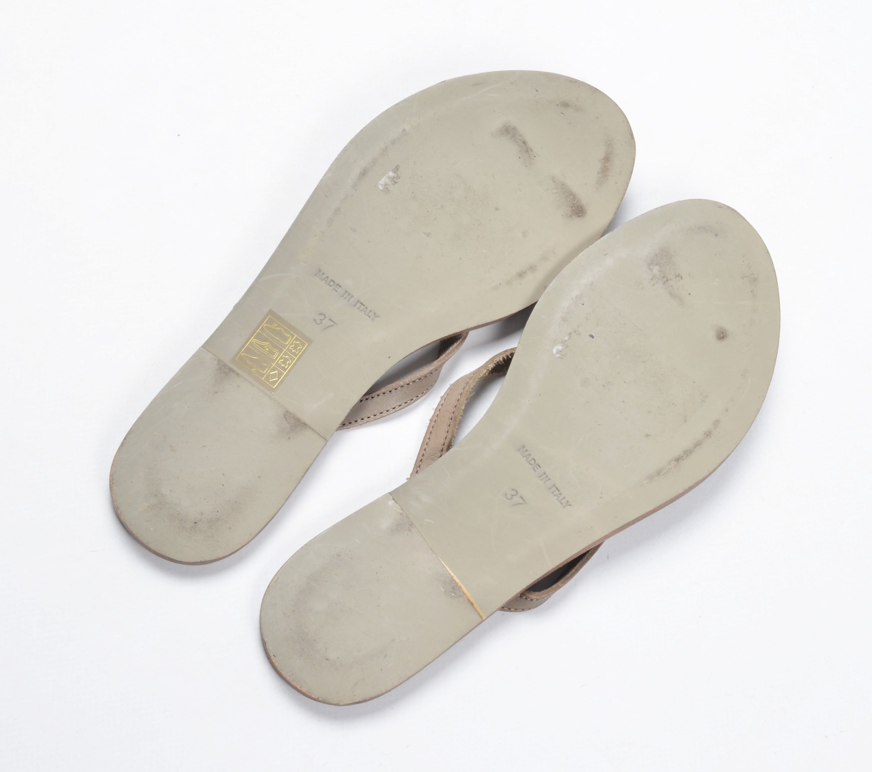 STRENESSE Strenesse Blue Gabriele Strehle 90's Khaki Flip Flops Size US 7 / IT 37 - 5 Thumbnail