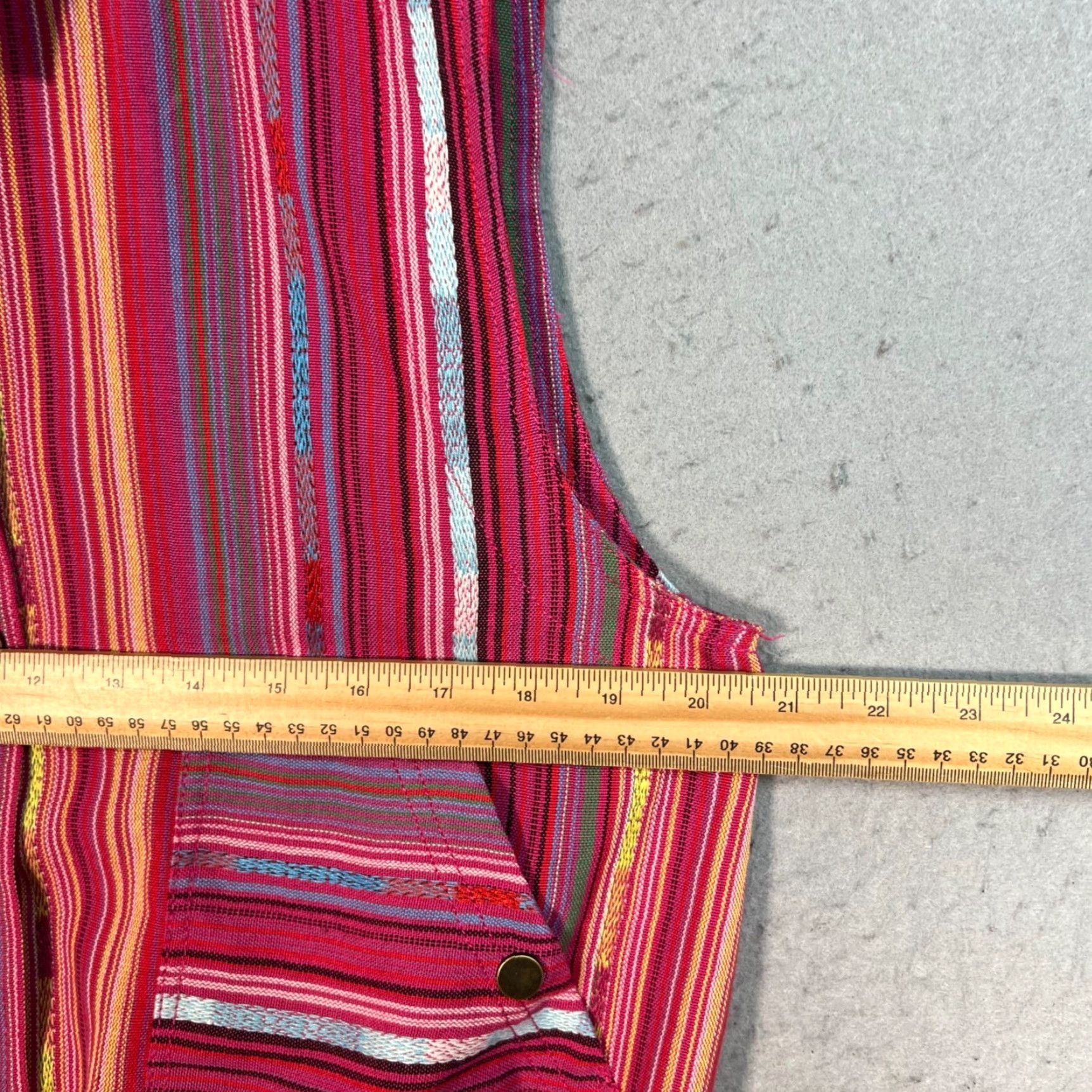 Anthropologie VINTAGE Anthropologie Womens XS Striped Sleeveless Utility Vest Size XS / US 0-2 / IT 36-38 - 4 Thumbnail