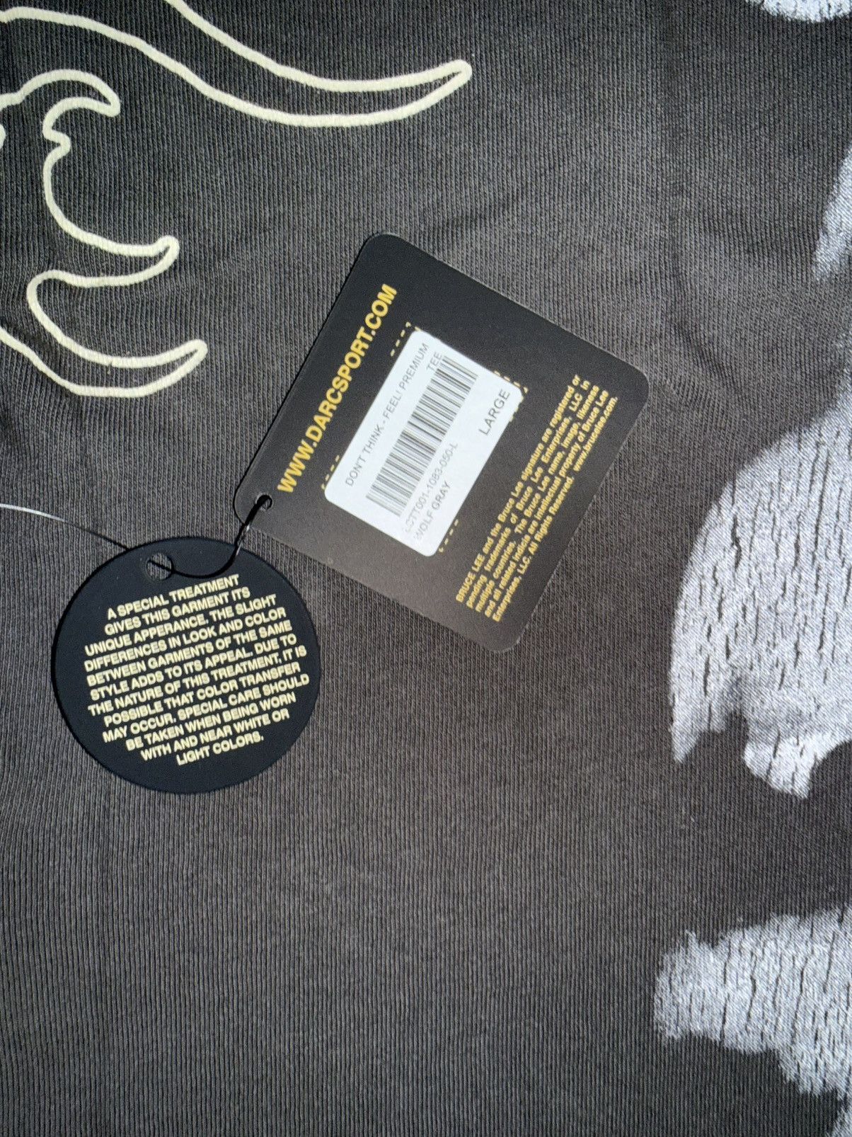 Darc Sport Darc Sport Bruce Lee Don't Think Feeli Tee Wolf Gray Size L Size US L / EU 52-54 / 3 - 4 Thumbnail