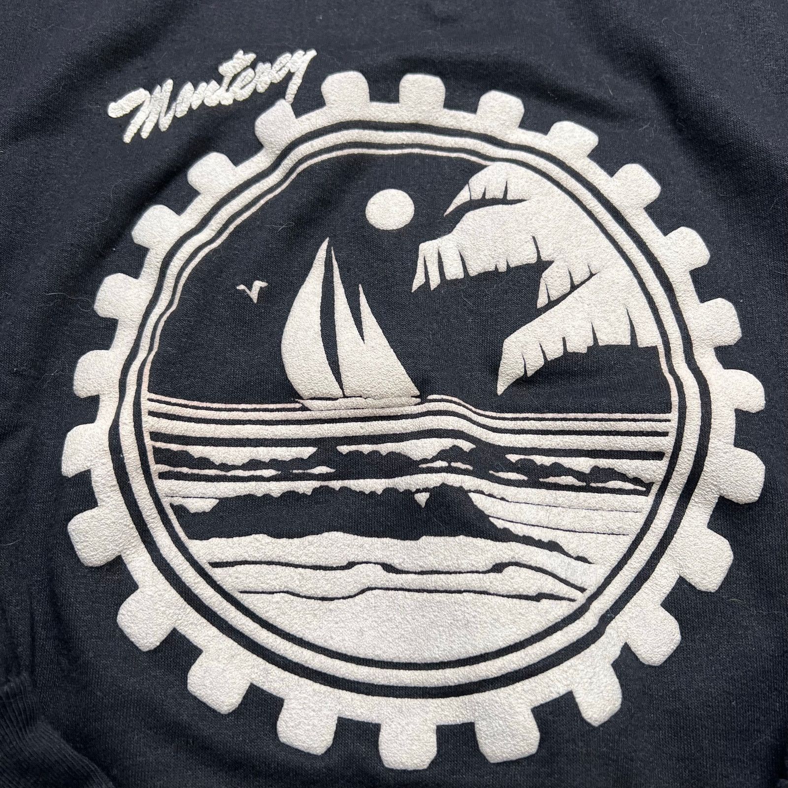 Vintage Vintage 80s Monterey Sailing Crewneck Sweatshirt Black XL Size US XL / EU 56 / 4 - 2 Thumbnail